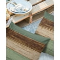 thumbnail image 2 of Pack of 2 Outdoor Pillow Covers, Vintage Sage Green Brown Wood Grain Farm Waterproof Square Throw Pillowcase Cushion Decorative Pillow Covers for Couch Patio Tent, 24x24 in, 2 of 6