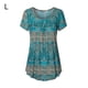 thumbnail image 2 of Guardurnaity Camisetas casuales de cuello de verano para mujer, camiseta holgada con estampado único, camiseta S-XL 2021, camiseta de manga corta a Prendas para la parte del cuerpo azul L Guardurnaity AP001627-11, 2 of 5