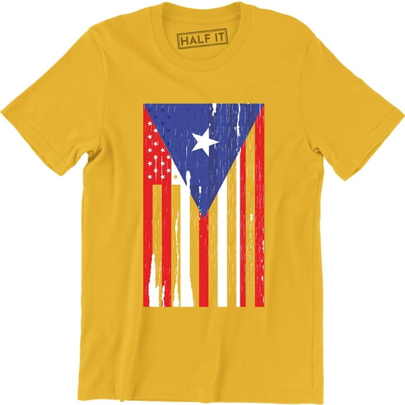 Puerto Rico American Flag Men's Rican US USA Pride T-Shirt