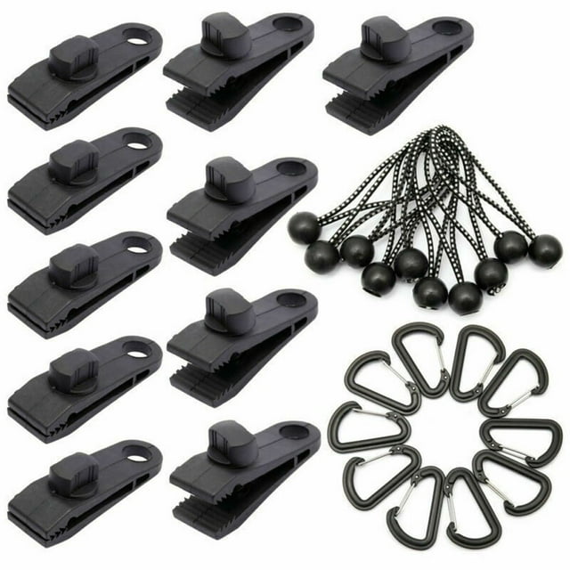 Clips para lona 30 pinzas de lona para exteriores, resistentes, con bloqueo, para carpas, sujetadore