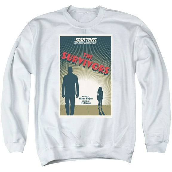 Star Trek Tng Season 3 Episode 3 Adult Crewneck Sweatshirt White