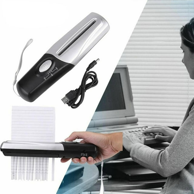 Portable Paper Shredders Small Handheld Usb Powered Stationery Office Home Cutting Machine Paper Documents Cutting Tool Shredders,,