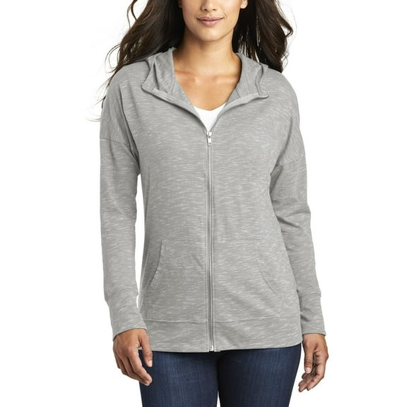 JustBlanks Women's Medal Full-Zip Hoodie Lightweight Hoodie Made For Ease And Versatility, Light Grey, 4XL