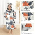 thumbnail image 3 of FORMRS Wearable Blanket Hoodie with Sleeves for Kids Cozy Flannel Sweatshirt, Blue Snow Houses, 3 of 7