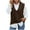 Brown, variant on QTBIUQ Sweater Sweater Vest Womens Fashion Casual Style Slim V-Neck Sleeveless Waistcoat Knit Sweater Sweater Top White