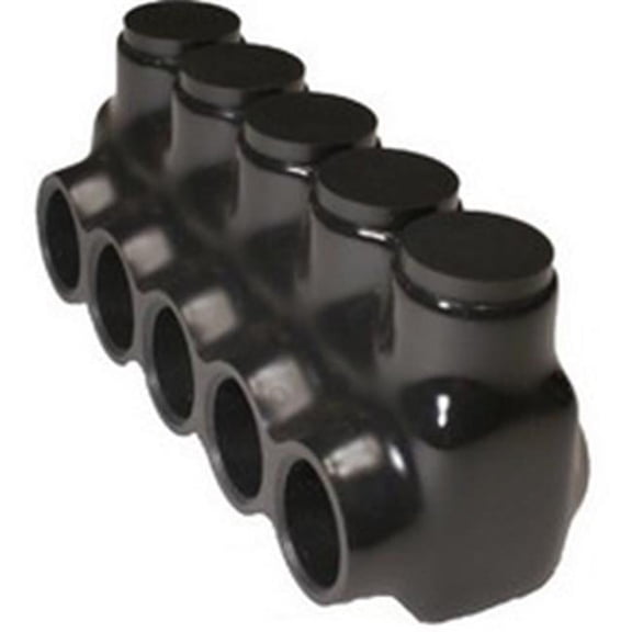 Morris 97519 Black Insulated Multi-Cable Connector - Single Entry, 1.60 in.