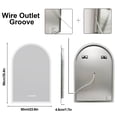 thumbnail image 4 of LUVODI LED Dimmable Lighted Makeup Mirror 24x36 inch Anti-Fog Bathroom Mirror Time Date Temp Arched, 4 of 15