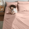 thumbnail image 7 of LammaLoe Extra Deep Pocket Split King Sheets set, Fits 18"-24" Mattress, 7 Piece Soft Microfiber Bed Sheet Sets, Peach, 7 of 7