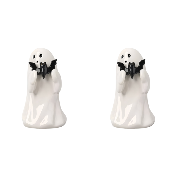 Estatua Del Fantasma Murciélago Halloween Escultura Escritorio Espeluznante