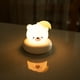 thumbnail image 5 of pequeña luz de noche Irfora Mini LED flexibles Luz de noche USB recargable Lindo conejo / oso / gato / pato Lámpara de alimentación para bebés Regulable 3 niveles de brillo Lámpara de lectura portátil Irfora pequeña luz de noche, 5 of 7
