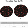 thumbnail image 4 of muroi Round Tablecloth Cherry Round Fitted Tablecloth with Elastic Edge, Waterproof Oil Proof Table Cloth Wipe Clean Table Cover for Indoor and Outdoor Fits Small, 4 of 6