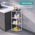 thumbnail image 2 of 4 Tier Corner Wire Shelving Unit, Adjustable Wire Rack, Metal Storage Shelves for Kitchen, Pantry, Laundry, Bathroom, Closet (12.6"D x 12.6"W x 32"H, White), 2 of 9