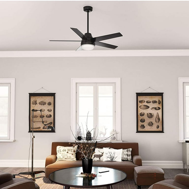 bogstaveligt talt Mesterskab magasin Hunter Fan Company Aerodyne Smart 52" Indoor Ceiling Fan w/ LED Light -  Walmart.com