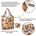 thumbnail image 4 of 5 Pack Foldable Shopping Bag,Halloween Cat and Pumpkin Pattern Reusable Grocery Bags with Pockets,Large Reusable Tote Bags with Handles Waterproof & Lightweight, 4 of 6