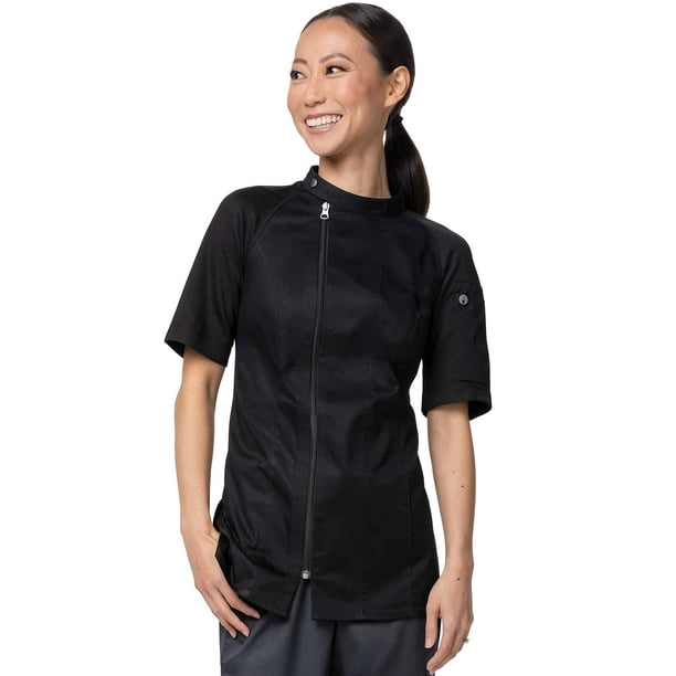 Chaqueta Chef Works Varkala para mujer, talla mediana, color negro