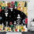 thumbnail image 1 of Rideau de Douche Festif de Noël - Camion Rouge avec Cadeaux et Flocons de Neige, 1 of 4