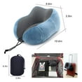 thumbnail image 3 of Comfortable and Lightweight Memory Foam Travel Pillow，Neck Pillows for Travel and Home Use (Bule), 3 of 6