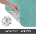 thumbnail image 6 of Honeii Teal Green Glitter patten Door Mat, Absorbent Muddy Dirt Resist Welcome Door Mats Outdoor Indoor, Stain and Fade Resistant, Non-Slip Entry Mat, 6 of 7