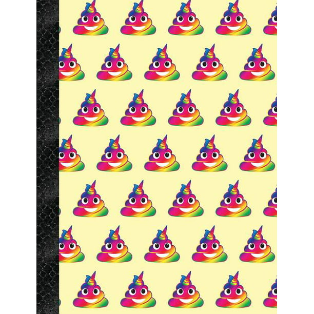 My Super Cute Yellow Rainbow Poop Emoji 2x2 Quad Graph Paper ...