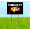 February Sale Tag (18" x 24") Yard Sign, Includes Metal Step Stake