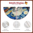 thumbnail image 3 of Lukts Dog Guitar Starry Night Print Color Life Christmas Tree Skirt, Winter Holiday Tree Mat Decoration ,Can be Used as A Shawl-30", 3 of 6