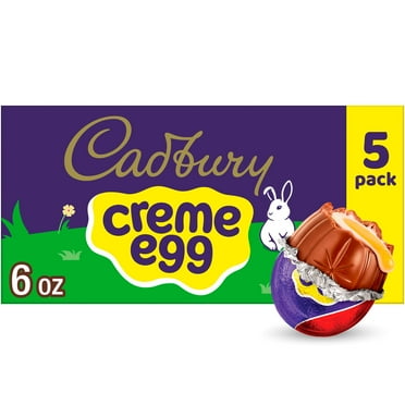 Cadbury Creme Egg Milk Chocolate and Fondant Easter Candy, Eggs 1.2 oz, 5 Count