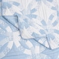 thumbnail image 4 of Greenland Home Fashions Wedding Ring Reversible Blue Throw Blanket, 4 of 7