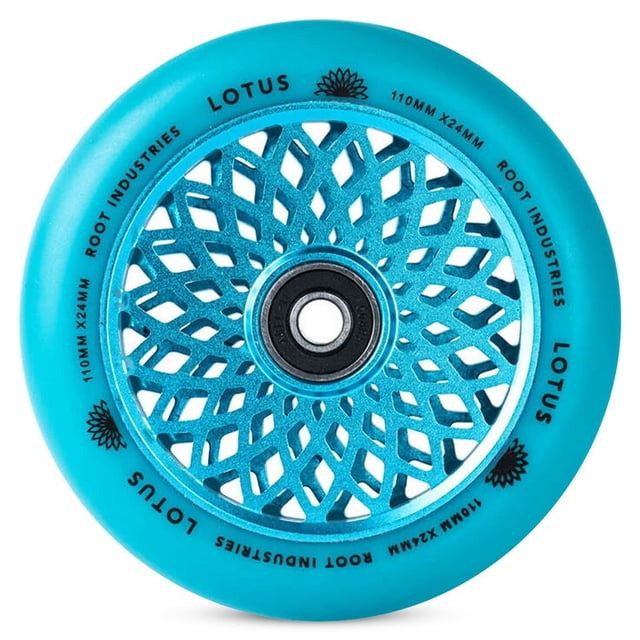 Root Industries Roues de Trottinette Lotus, Ensemble Bleu pour Trottinettes Freestyle et Pro