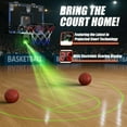 thumbnail image 2 of Indoor Basketball Hoop with Projected Court, Basketball Hoops for Kids Over The Door with Scoreboard & 3 Balls, Mini Hoops Basketball Toys Gifts for 5 6 7 8 9 10 11 12 Year Old Boys Girls, 2 of 6