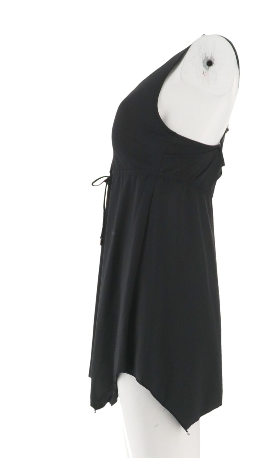 Denim /& Co Beach Handkerchief Hem Swim Dress Black 16 NEW A303729