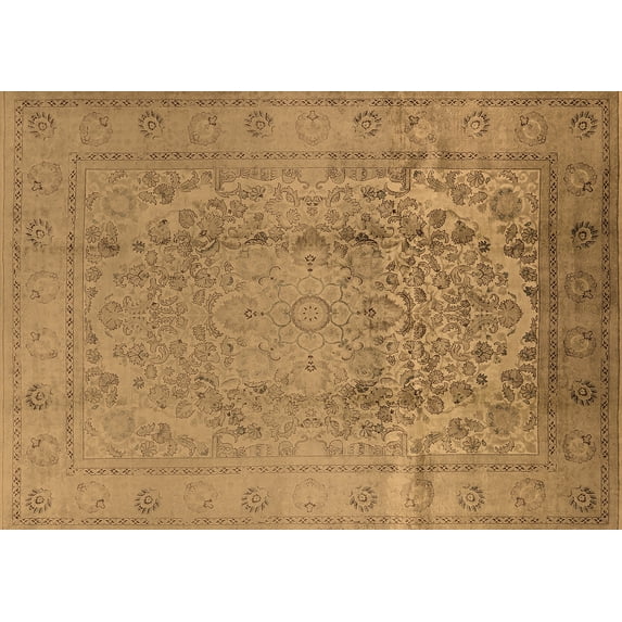 Ahgly Company Indoor Rectangle Oriental Brown Traditional Area Rugs, 7' x 9'