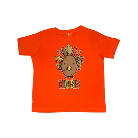 

Inktastic Cute TG Turkey Big Sis Gift Toddler Toddler Girl T-Shirt