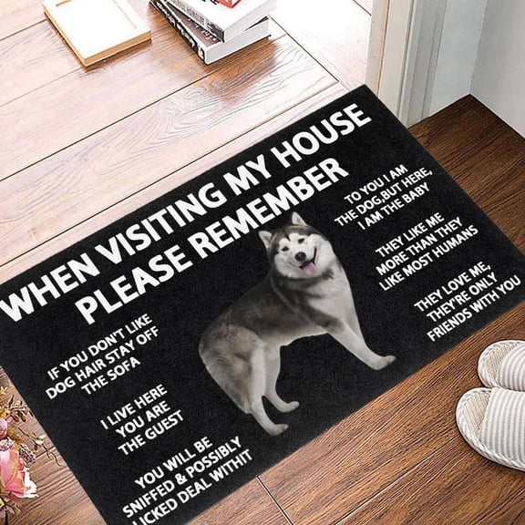 Mortilo Siberian Chihuahua Doormat Kitchen Bath Dog Interior Monologue Doormat Funny Cute Doormat Door Mat Welcome Friends Doormat Funny Doormat New Home Door Mat kitchen decor D