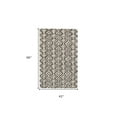 thumbnail image 3 of 4' X 6' Black Gray And Taupe Wool Geometric Tufted Handmade Stain Resistant Area Rug, 3 of 5
