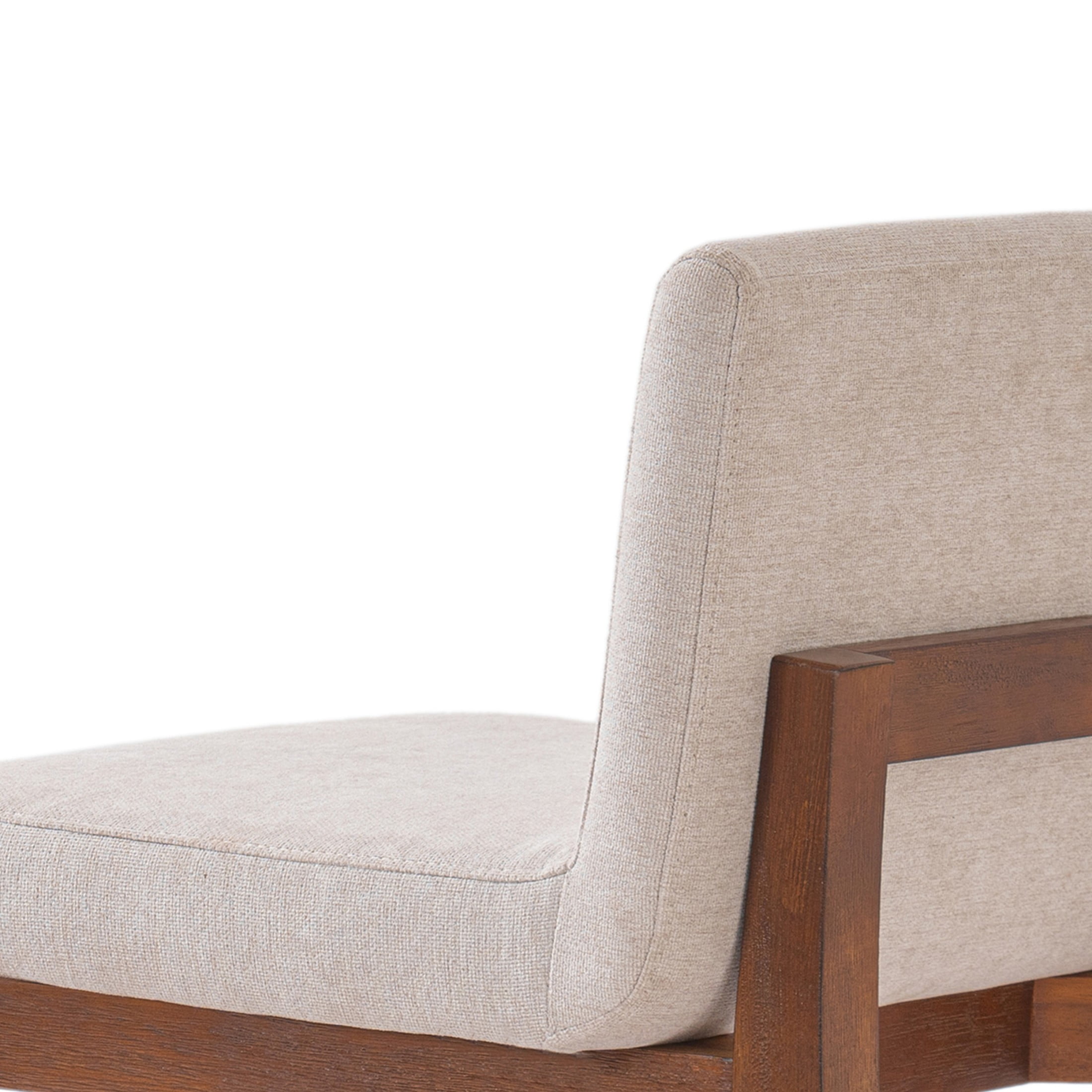 Christopher Knight Home Upholstered Armless Counter Height Bar Stools, Wood Frame, Walnut, Set of 4