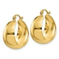 thumbnail image 2 of 14k Yellow Gold 10.5mm Tapered Hoop Earrings, 2 of 8