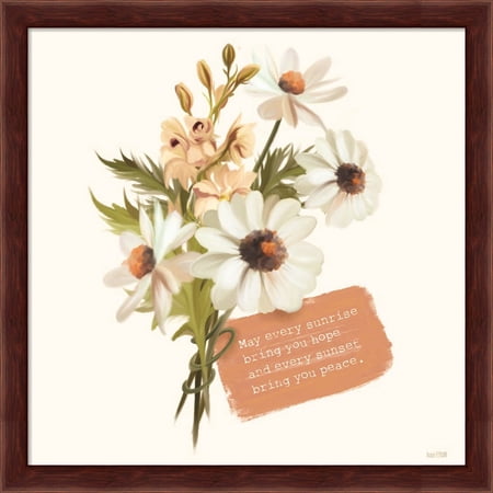 Great Art Now Sunrise Hope, Sunset Peace by House Fenway, Framed Wall Art, 13.25W x 13.25H