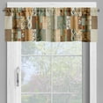 thumbnail image 5 of Ambesonne Cottagecore Window Valance, Modern Maximalist Leafy, 42" X 18", Sand Brown Pale Teal, 5 of 5