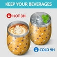 thumbnail image 4 of Halloween Pattern 12oz Stainless Steel Insulated Wine Tumbler with Lid and Straw – Double Wall Vacuum Mug for Hot & Cold Drinks, 304 Steel Interior, Sweat-Free Design. Trick or Treat !, 4 of 5