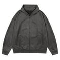 thumbnail image 1 of Birdeem Man Solid Color Button Zipper Cardigan Hooded Coat, 1 of 3