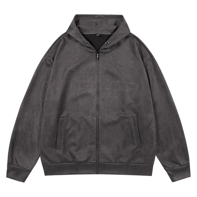 Birdeem Man Solid Color Button Zipper Cardigan Hooded Coat