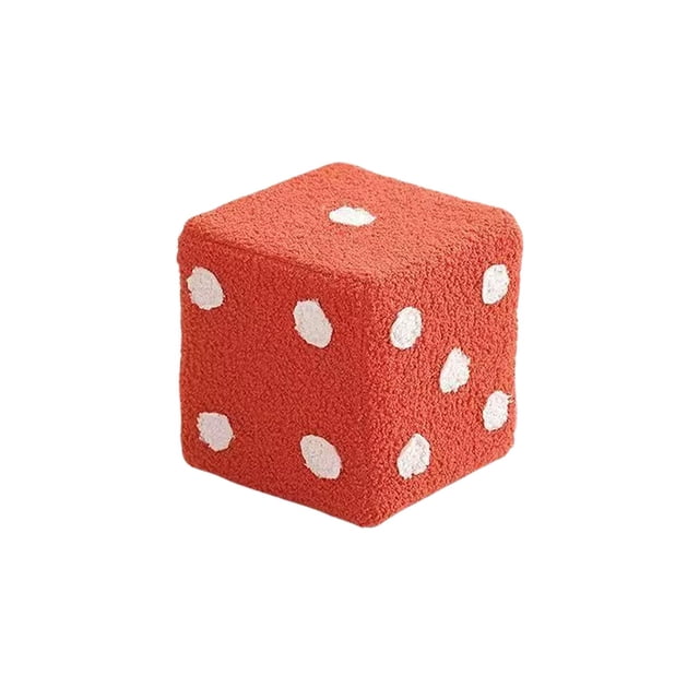 Kids Step Stool for Home Entryway – 20 cm Cube-Shaped Wood Frame with Removable Washable Lamb Fleece Cover, Skidproof Feet