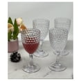thumbnail image 2 of Acrylic Diamond Cut Wine Glass - Clear 12 oz. Set of 4, 2 of 5