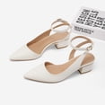 thumbnail image 2 of Pennysue Women's Low Heel Sandals Pointed Toe Ankle Strap PU Leather Dress Shoes Block Heel Summer Casual sandals, 2 of 5