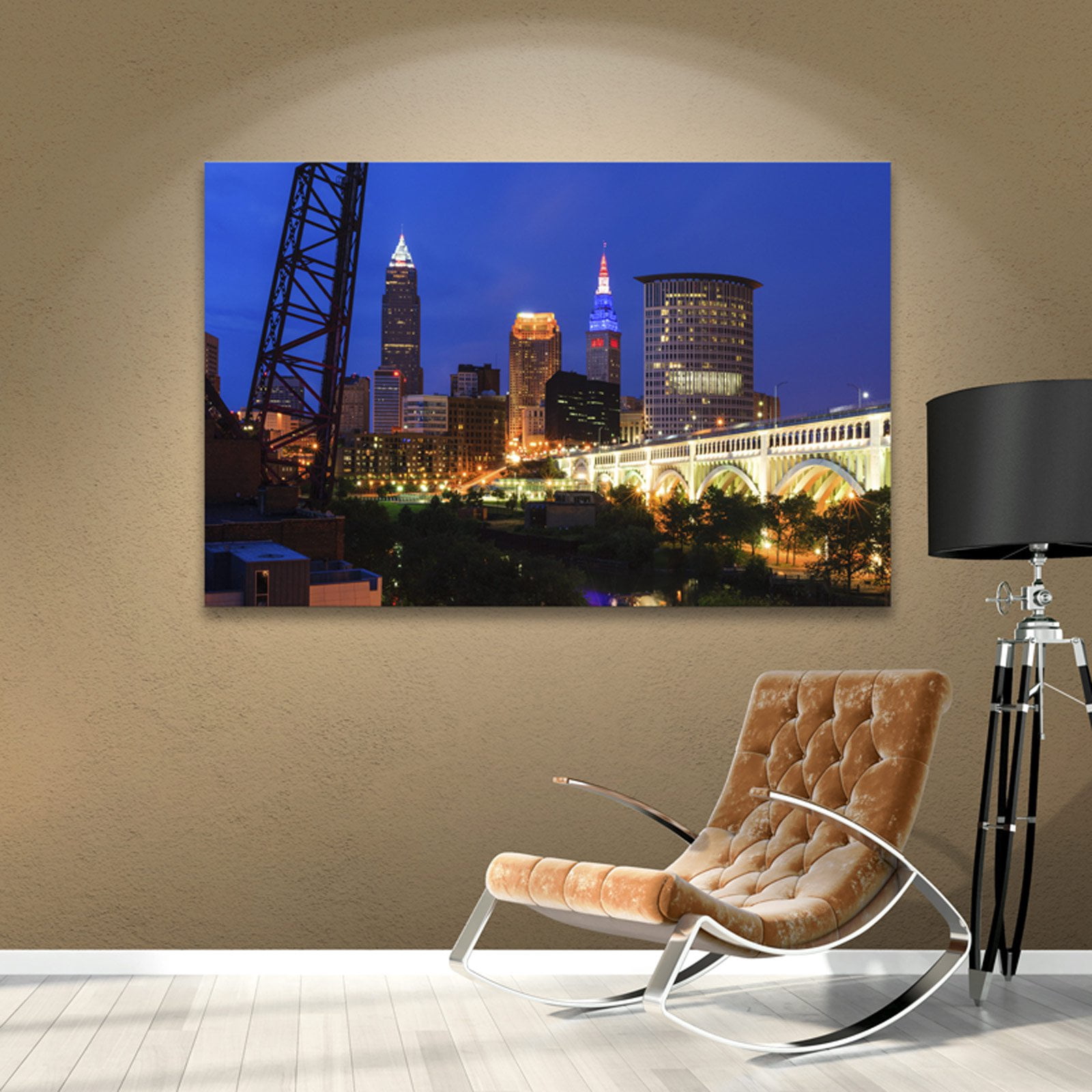 Cody York "Cleveland 21" Floater-Framed Gallery-Wrapped Canvas