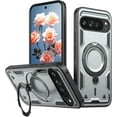 thumbnail image 1 of KOMI Étui Magnétique pour Google Pixel 9A avec Support Rotatif [Compatible avec MagSafe] Étui de Protection Antichoc Militaire pour Google Pixel 9A, Gris, 1 of 5