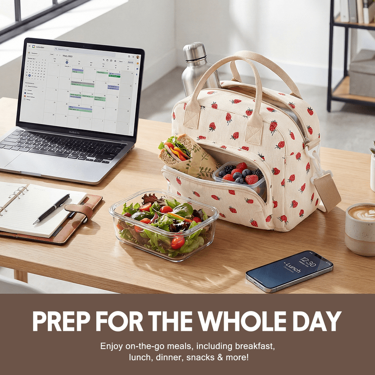 Gocvo Insulated Corduroy Lunch Bag for Women photo 2