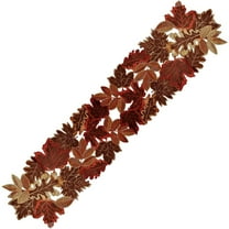Fall Table Thanksgiving Runner, Leaves Table Runner Embroidered, Fall Decorations for Home, Thanksgiving Table Decoration Holiday Harvest Maple Leaf Runner