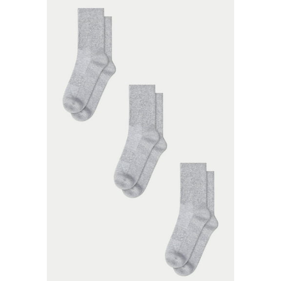 Tailored Union Men's Crew Sock 3 Pack - Base Pack Heather Grey
