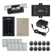Visionis FPC-5548 One Door Access Control 770lbs Electric Strike Fail Secure + VIS-3002 Indoor Use Only Keypad/Reader Standalone With Mini Controller + Wiegand 26, No Software, EM Card, 1000 Users